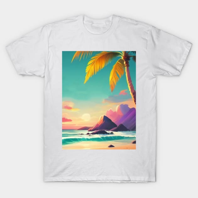 Beach, Tropical ocean T-Shirt by designgoodstore_2